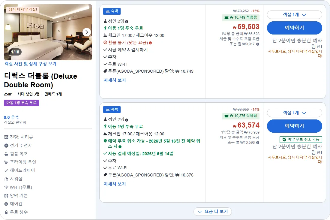 디럭스 더블룸