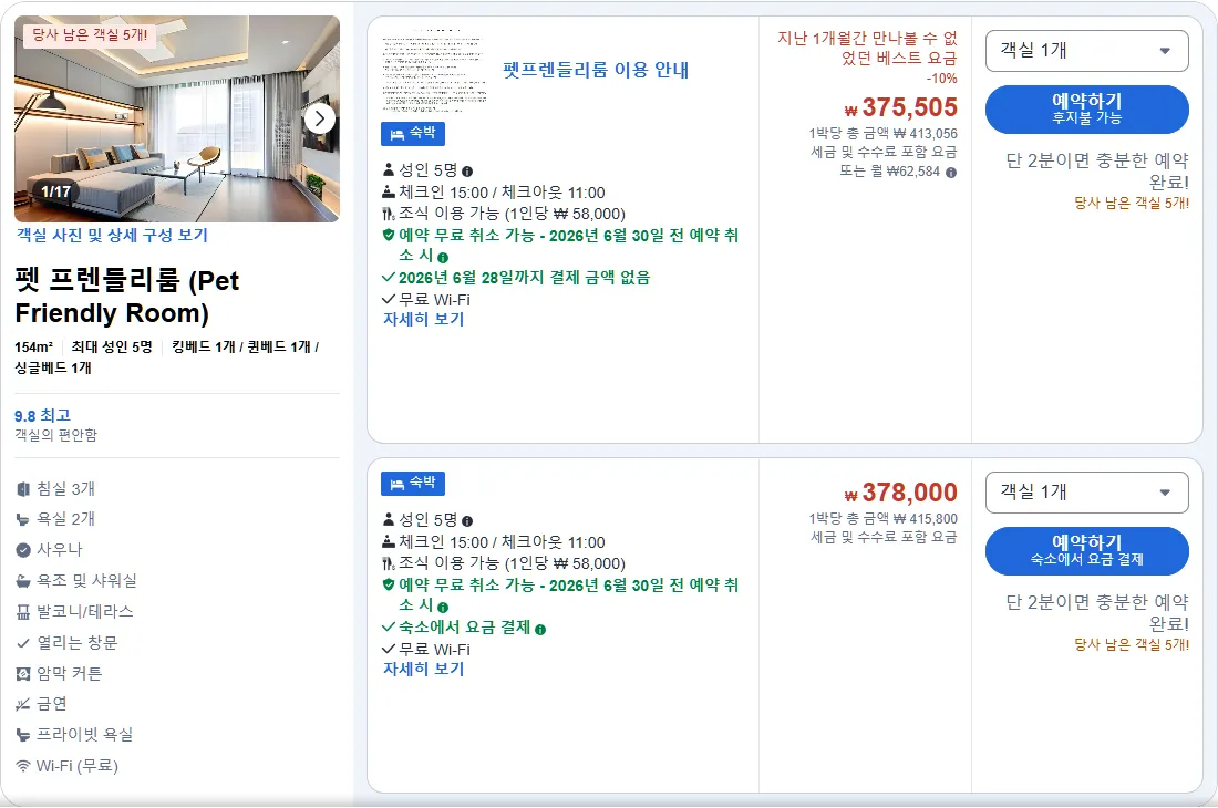 펫 프렌들리룸
