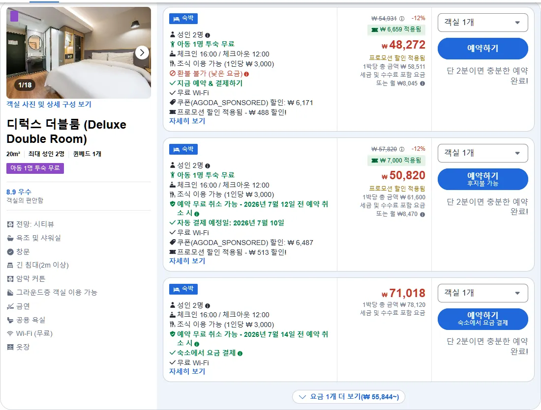 디럭스 더블룸