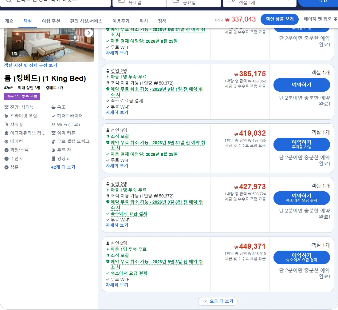 룸 (킹베드) (1 King Bed)